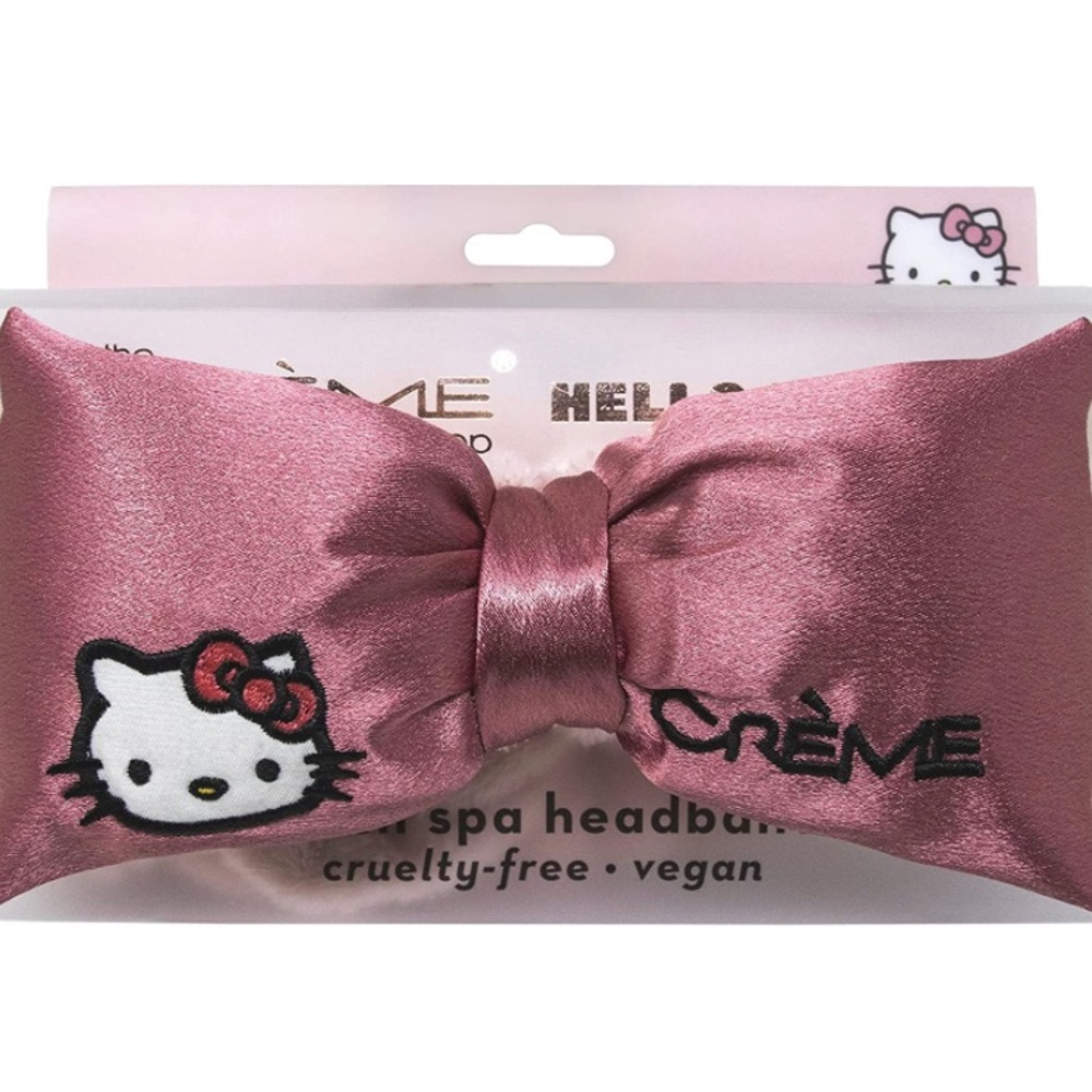 NEW Hello Kitty Sanrio Pink Satin Plush Spa Headband | Cruelty-Free & Vegan💕